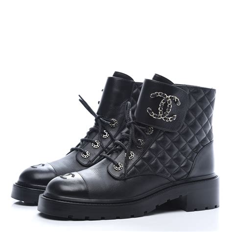 replica chanel boots|chanel quilted combat boots.